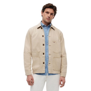 Tommy Hilfiger Washed Flag Embroidery Denim Chore Jacket